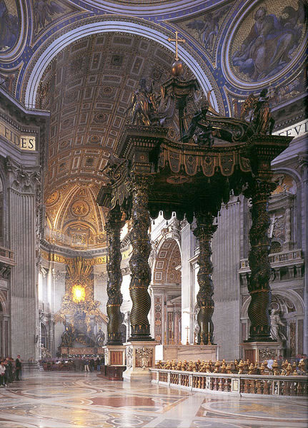 Bernini Gian Lorenzo - Baldachino chiesa S Pietro Roma
