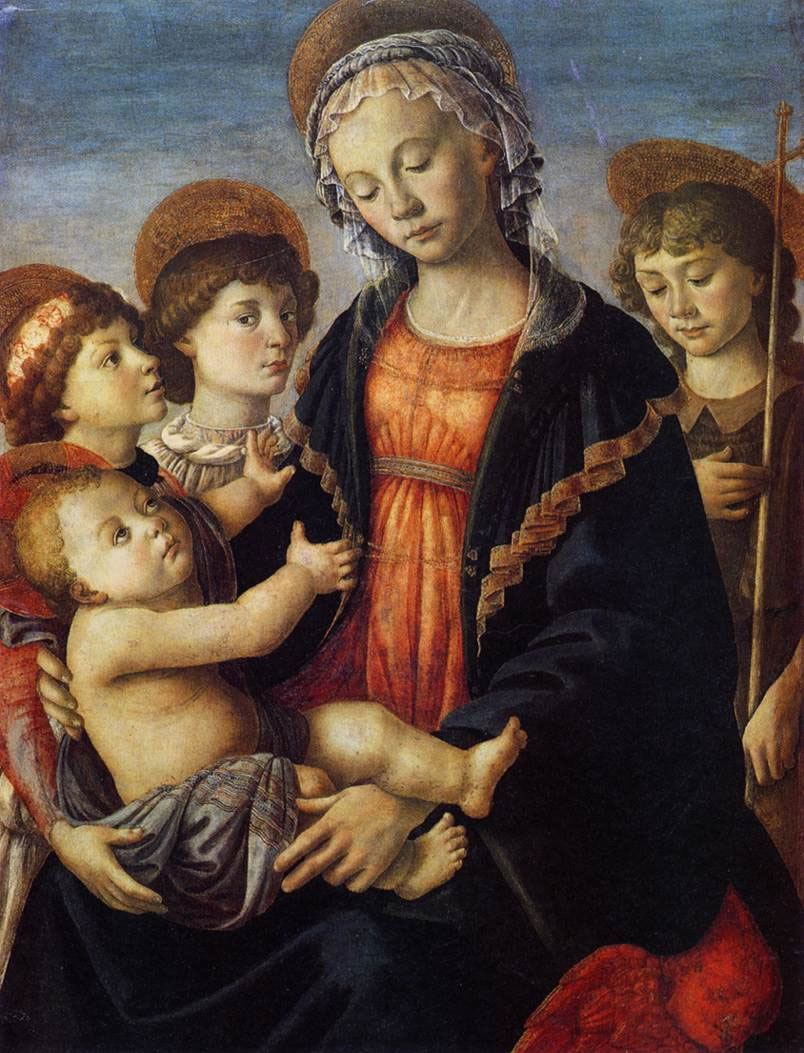 Botticelli Sandro - Madonna con il bambino e due angeli