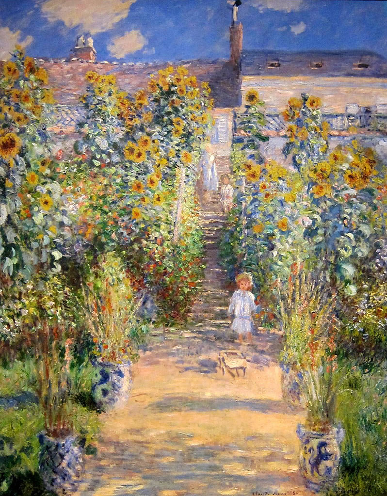 Claude Monet - The artists garden at vetheuil