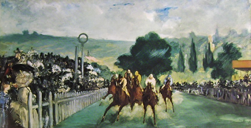 Edouard Manet - Corsa di cavalli a longchamp