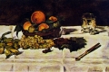 Edouard Manet - Natura morta frutta su tavolo