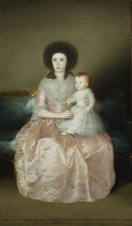 Francisco Goya - Condesa de altamira and her daughter maria agustina