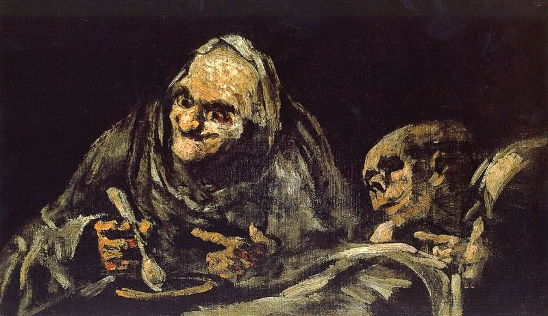 Francisco Goya - Viejos comiendo sopa