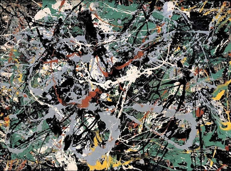 Jackson Pollock - Untitled green silver
