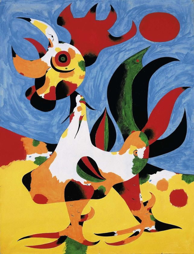 Joan Mirò - Painting of rooster