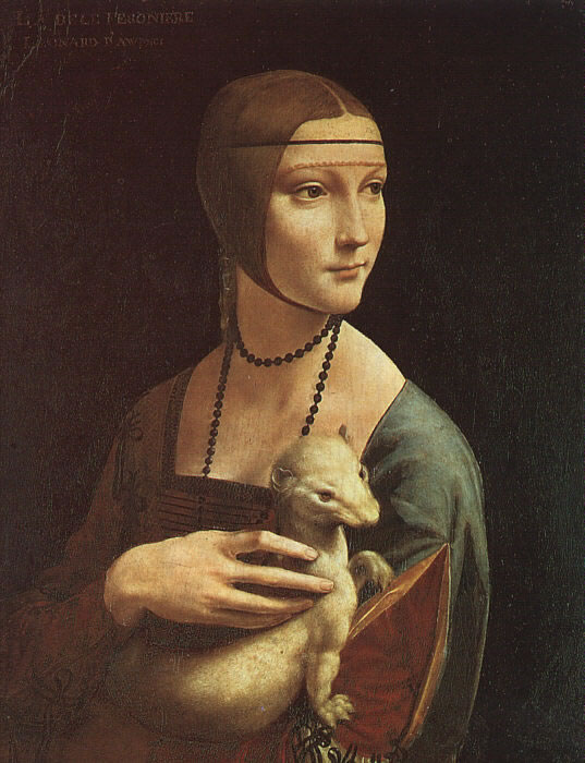 Leonardo Da Vinci - La donna con ermellino ritratto di cecilia gallerani