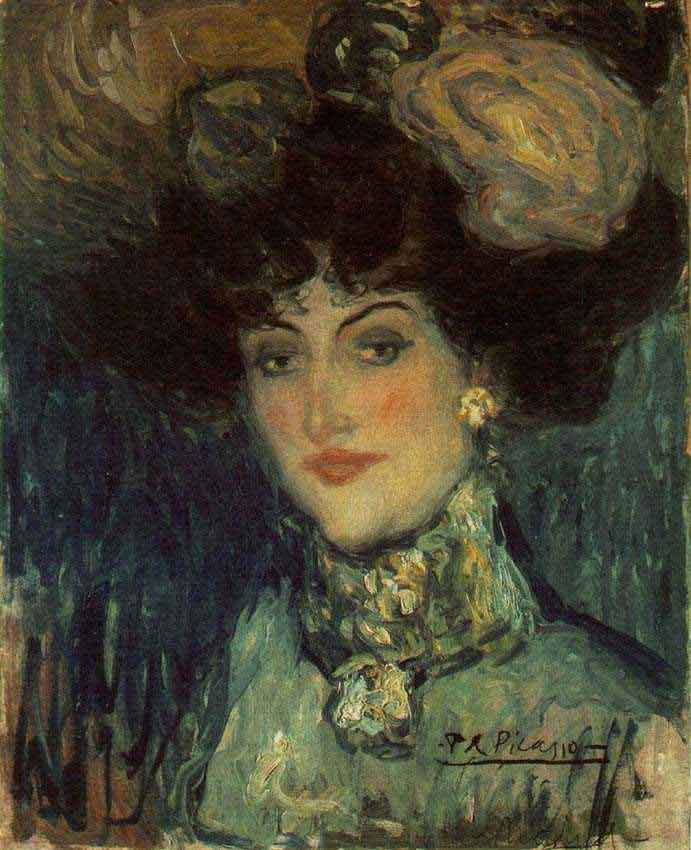 Pablo Picasso - Femme au chapeau plumes