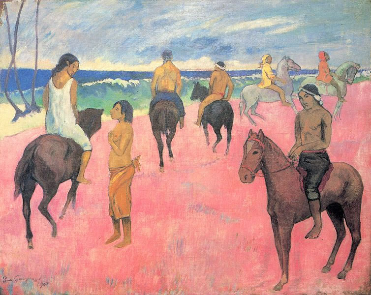 Paul Gauguin - Riders on the beach