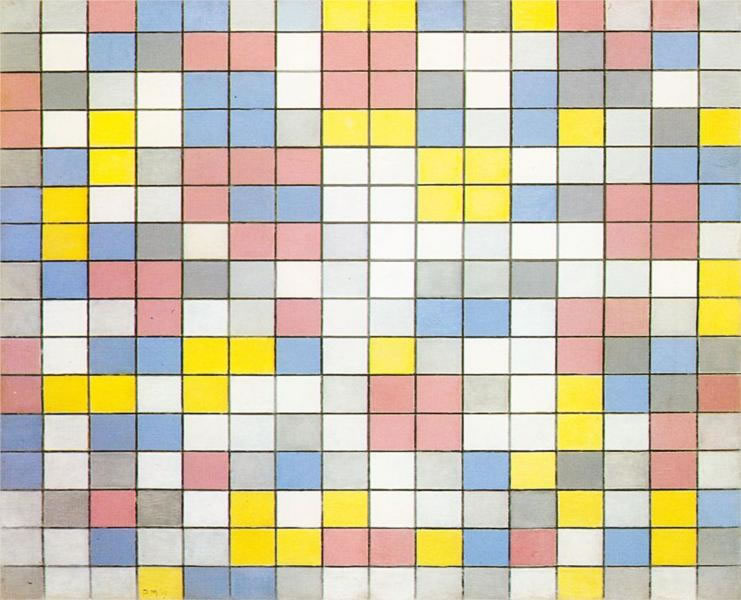 Piet Mondrian - Composition with grid IX