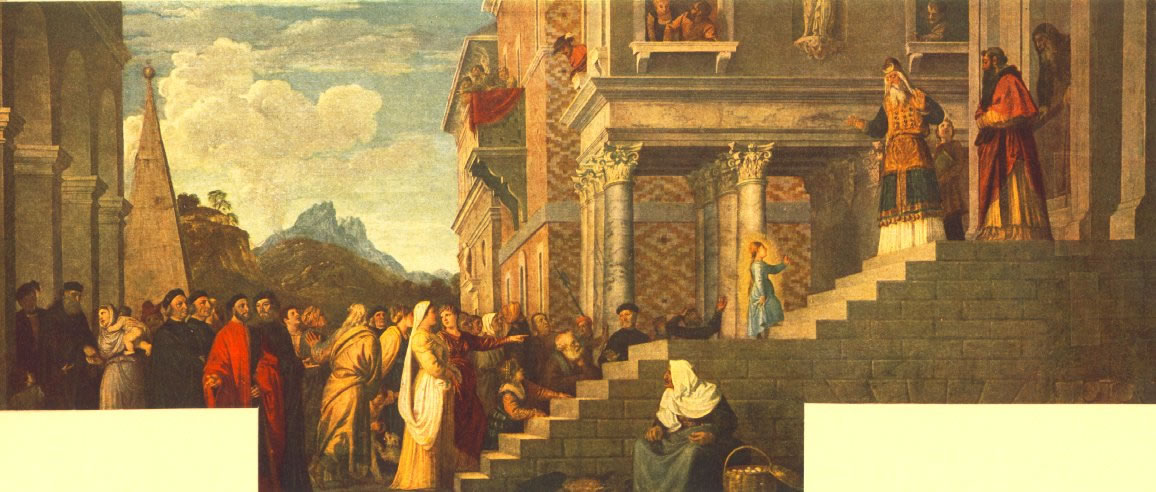 Tiziano Vecellio - Presentazione della madonna al tempio